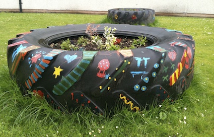Painted tyre